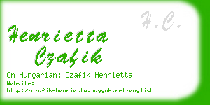 henrietta czafik business card